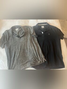 rag & bone Men's Polo Shirts - Black and Gray